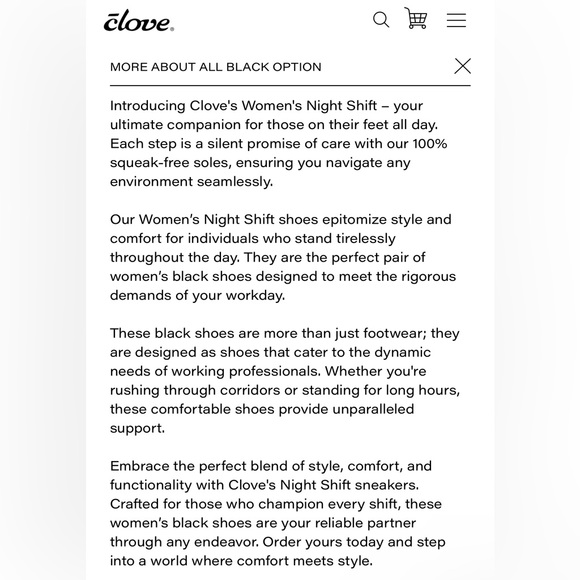 Clove Classic Women’s Nursing Shoes in All Black Option size 7.5 New without box - Picture 16 of 16